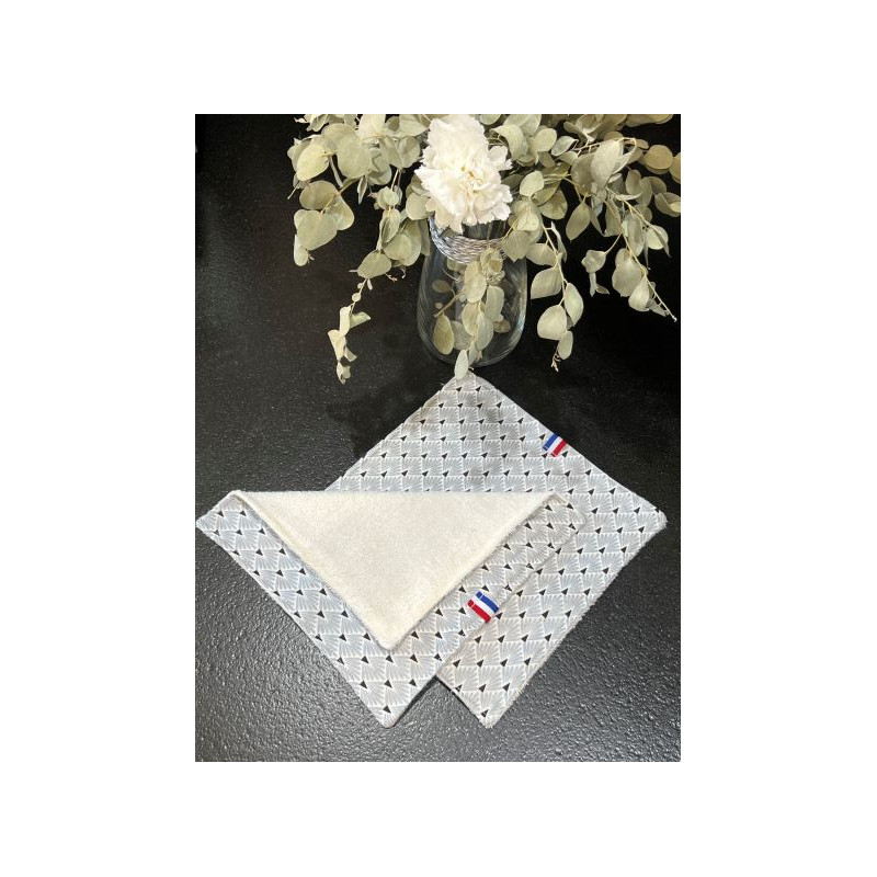 Sopalin lavable coton motif Palmier gris