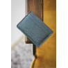 Porte-cartes GASTON en cuir couleur Bleu - Le sou Français