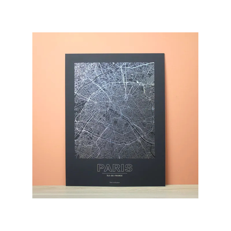 Affiche Paris impression holographique - 30x40cm