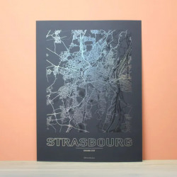 Affiche Strasbourg impression holographique - 30x40cm